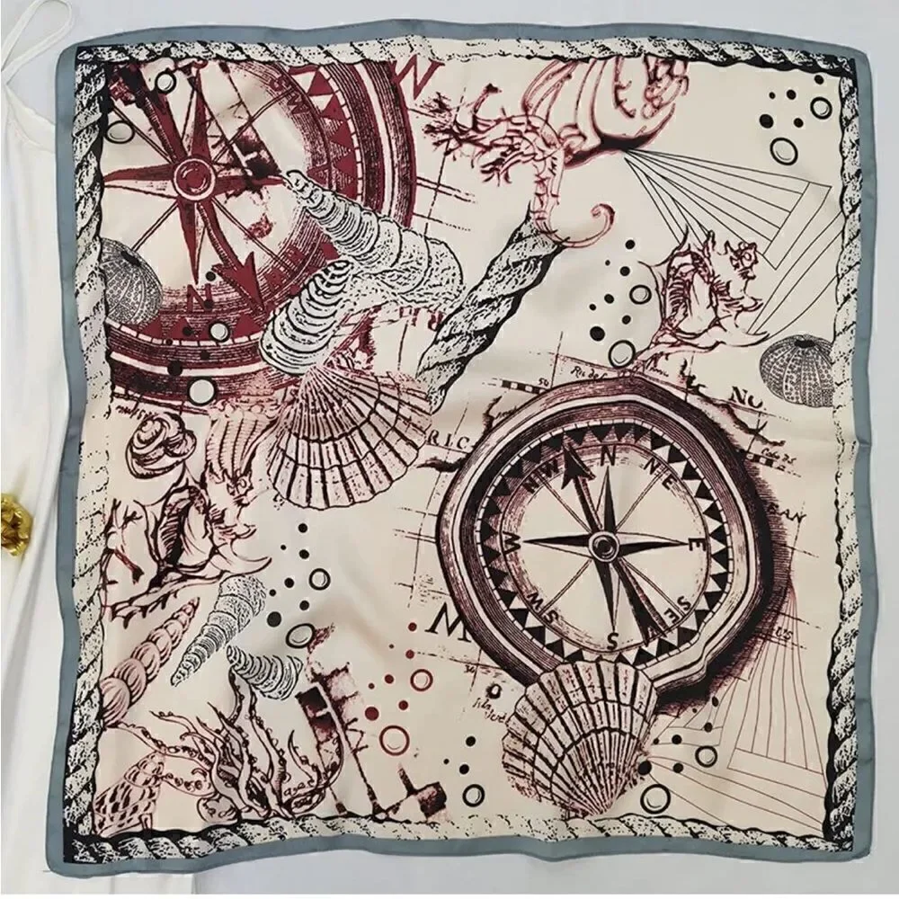 Brown Beachy Silky Scarf